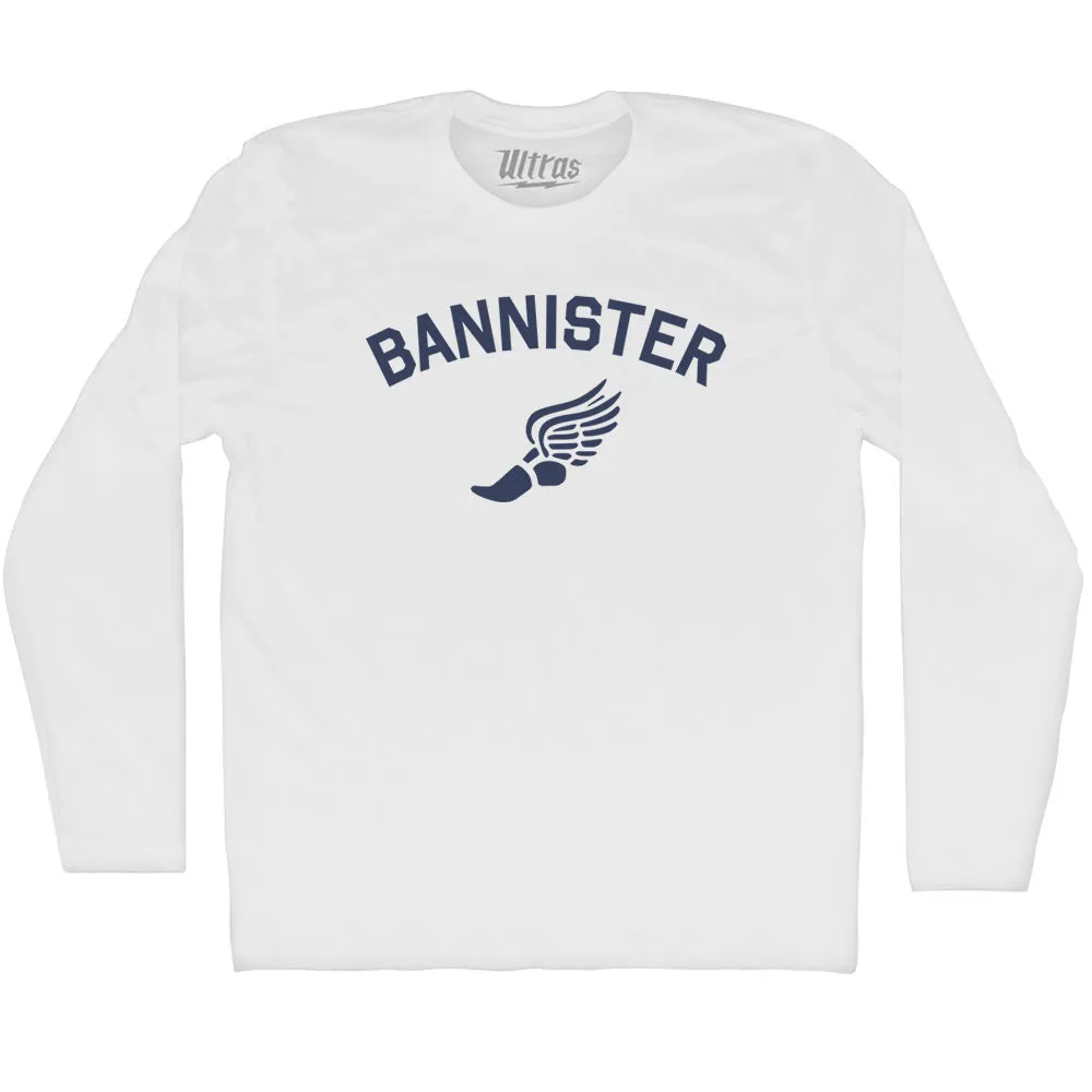 Bannister Track Running Winged Foot Adult Cotton Long Sleeve T-shirt