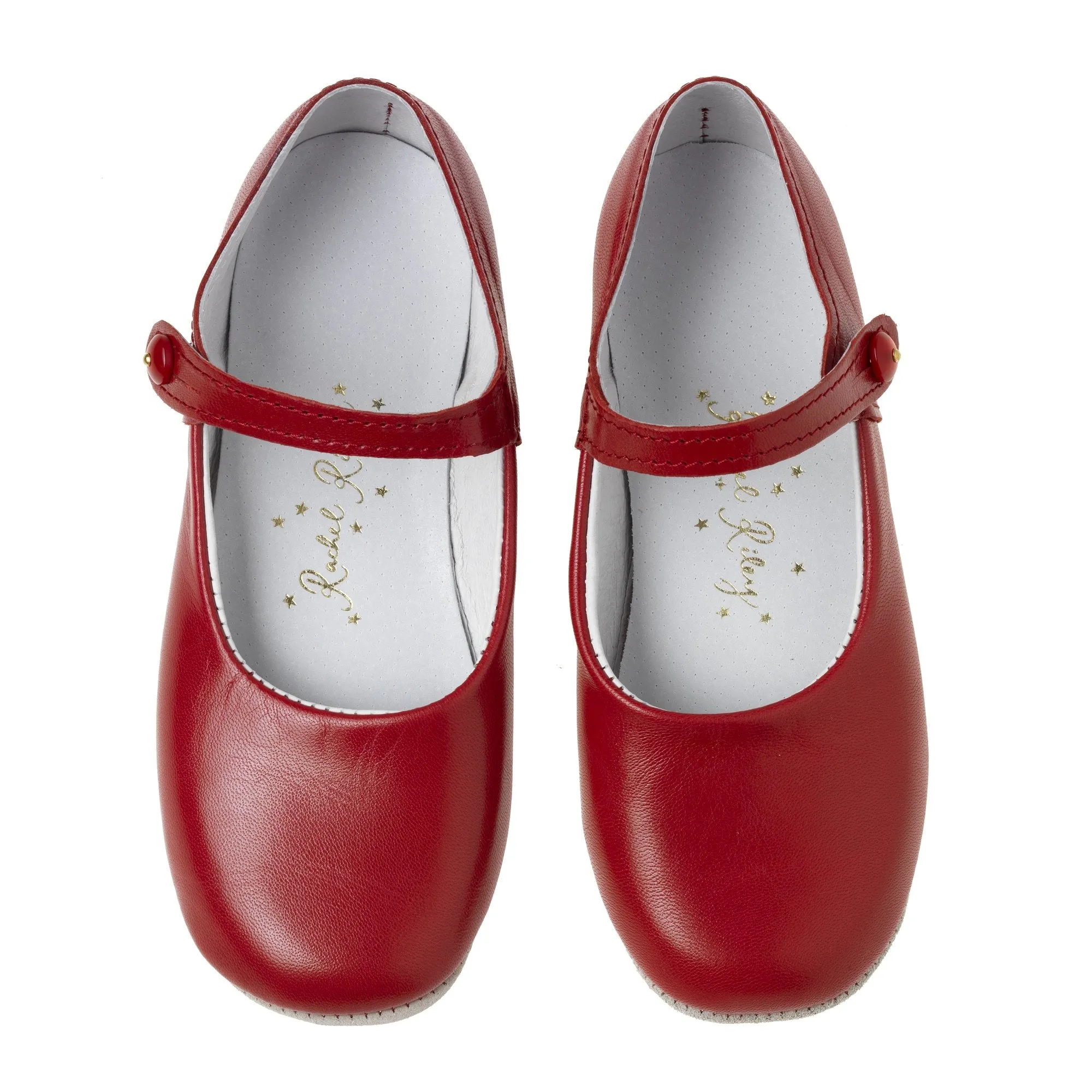 Button Strap Slipper, Red