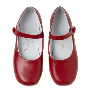 Button Strap Slipper, Red