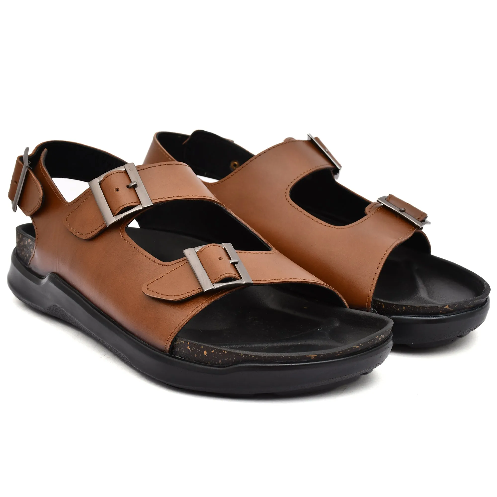 Country Maddox Leather Tan Sandals: Comfort Meets Style