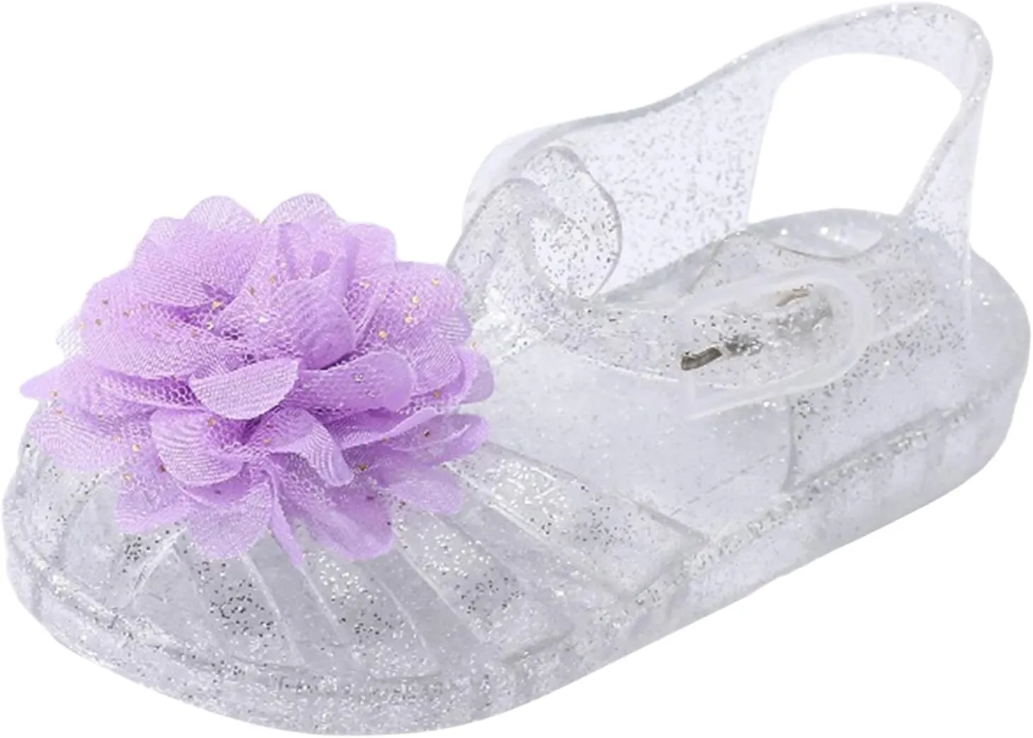 Everyday Slide Sandals with Backstrap Sandals For Girls Kids Toddler Dress Up Flat Sequins Butterfly Mary Jane Shoes Summer Casual Sandal Flower Girl Shoes