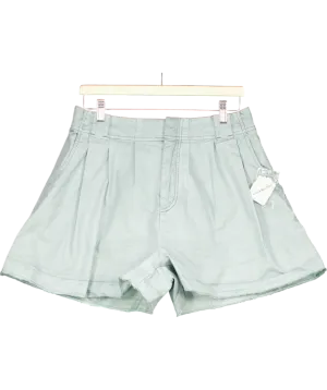 Free People Green Goa Pleated Shorts UK 10
