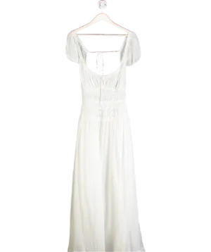 Free People White Feeling Bonita Midi Dress UK L