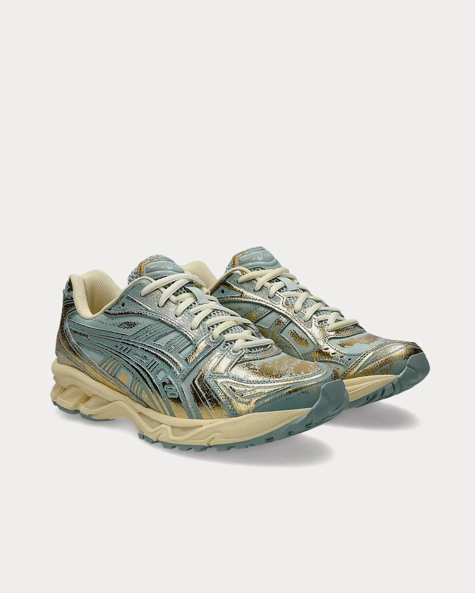 Gel-Kayano 14 'Aged Metal' Pure Gold / Cold Moss Low Top Sneakers