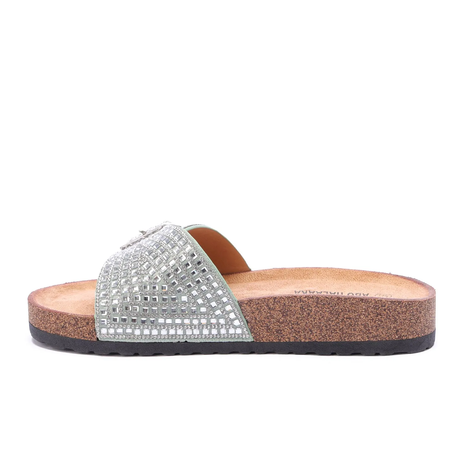 Lumire Crystal Slides-Mint Green