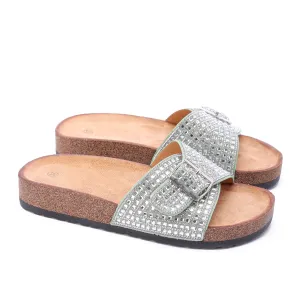 Lumire Crystal Slides-Mint Green