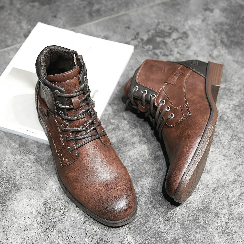 Men's vintage leather Martin boots