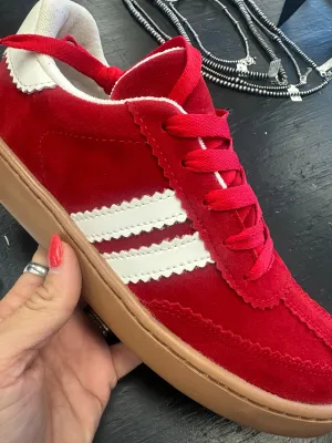 Miel 75 Red Lace Up Sneaker