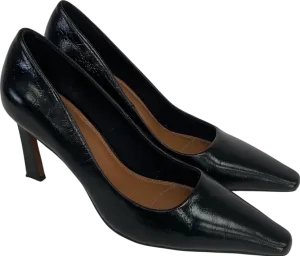 NA-KD Black Leather Heeled Pumps UK 6 EU 39 