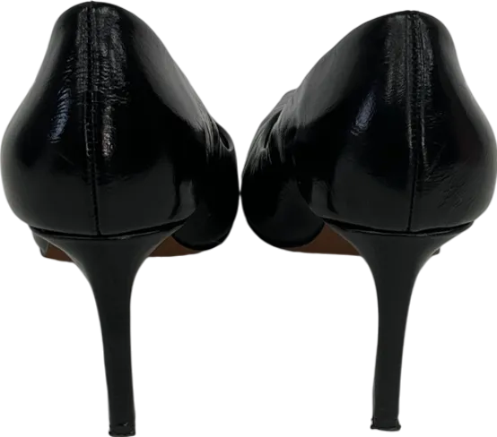 NA-KD Black Leather Heeled Pumps UK 6 EU 39 