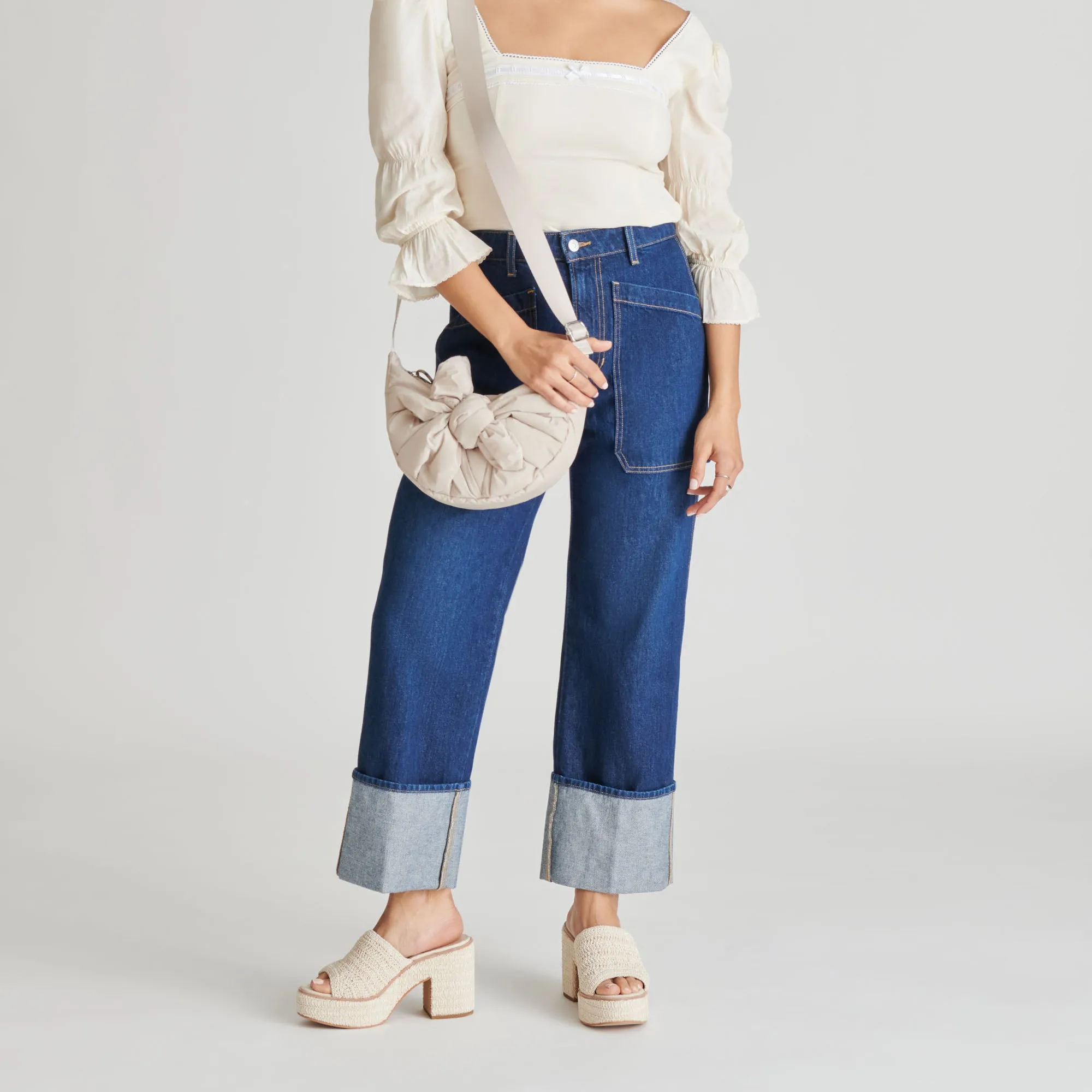 NANCY SHOULDER BAG TAUPE NYLON