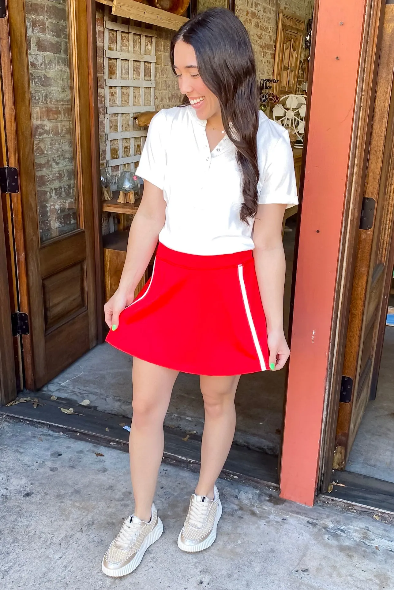 Power Play Red Skort