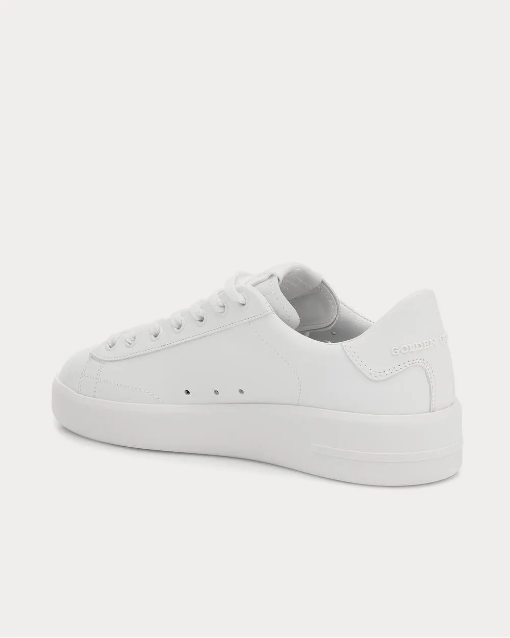 Pure Star leather White Leather-White Heel Low Top Sneakers