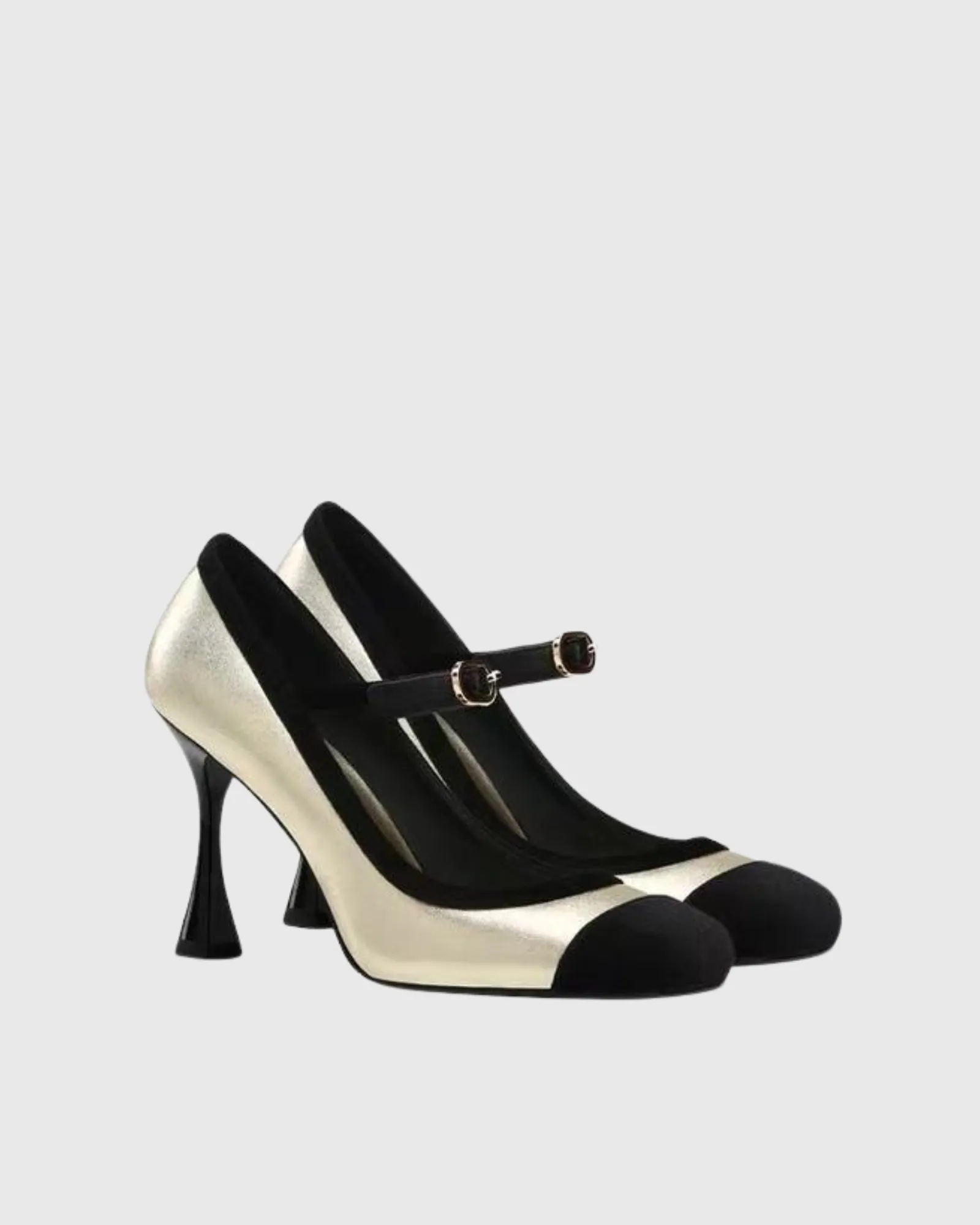 Setia Two Tone Flared Heels