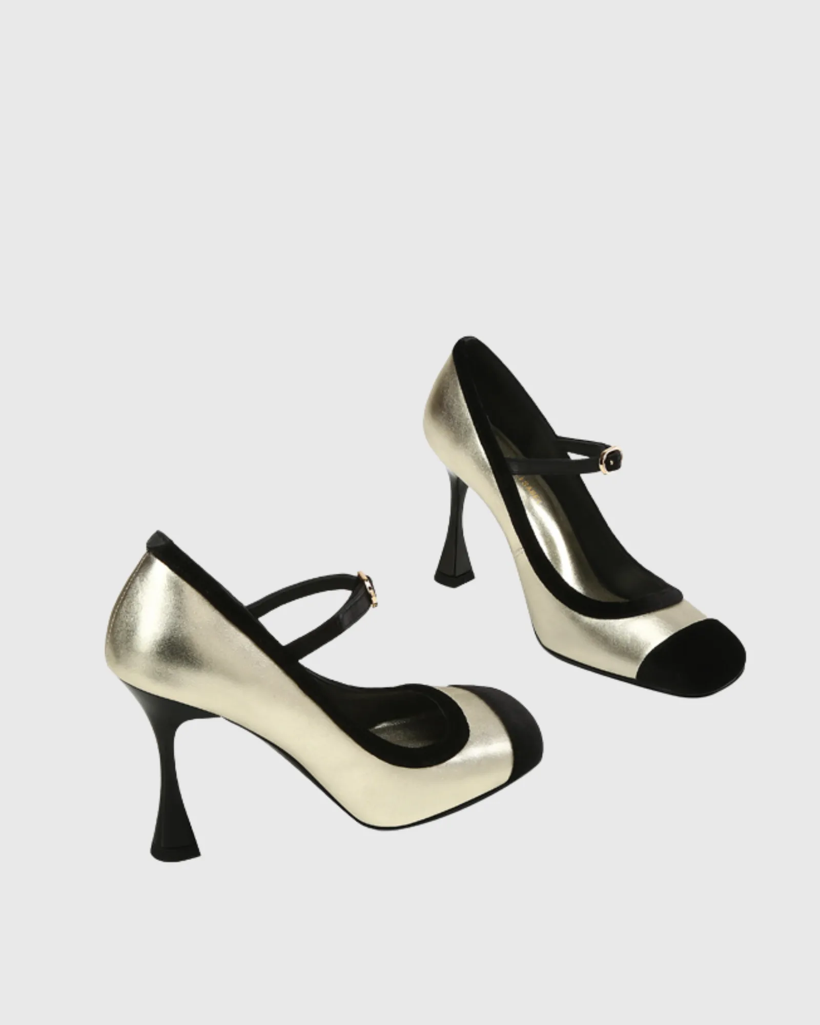 Setia Two Tone Flared Heels