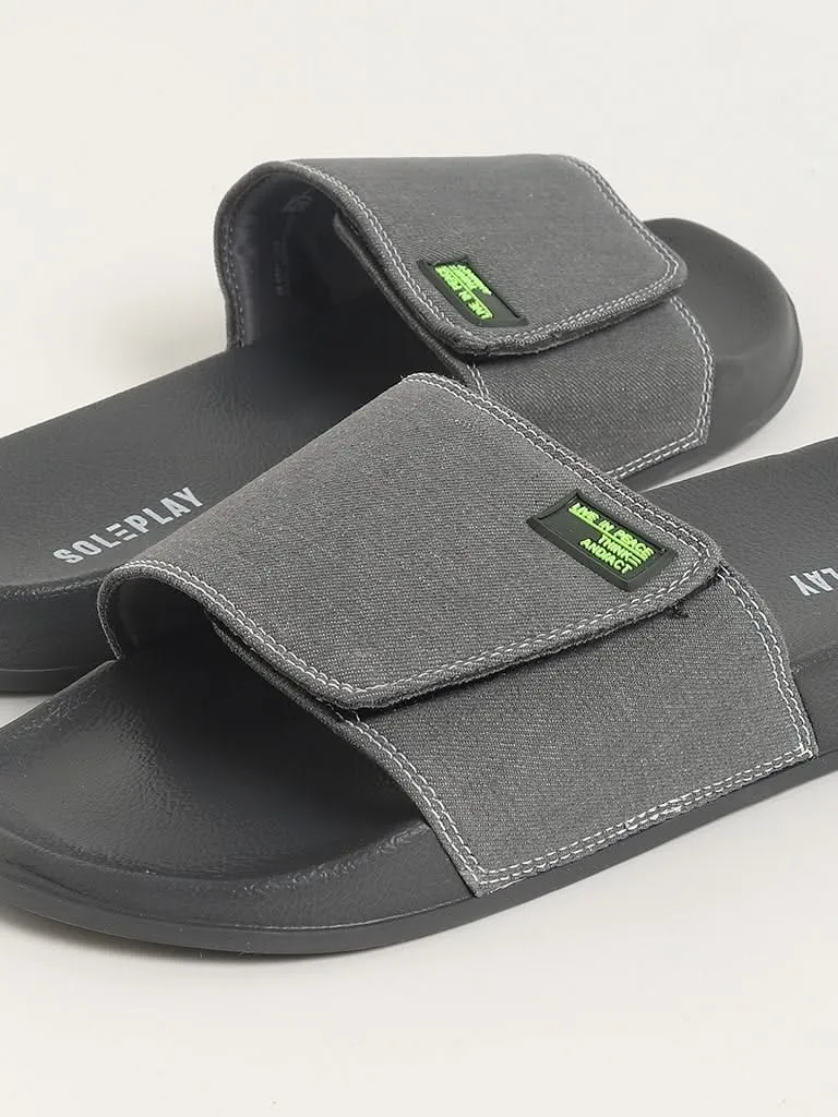 SOLEPLAY Grey Denim Sandals