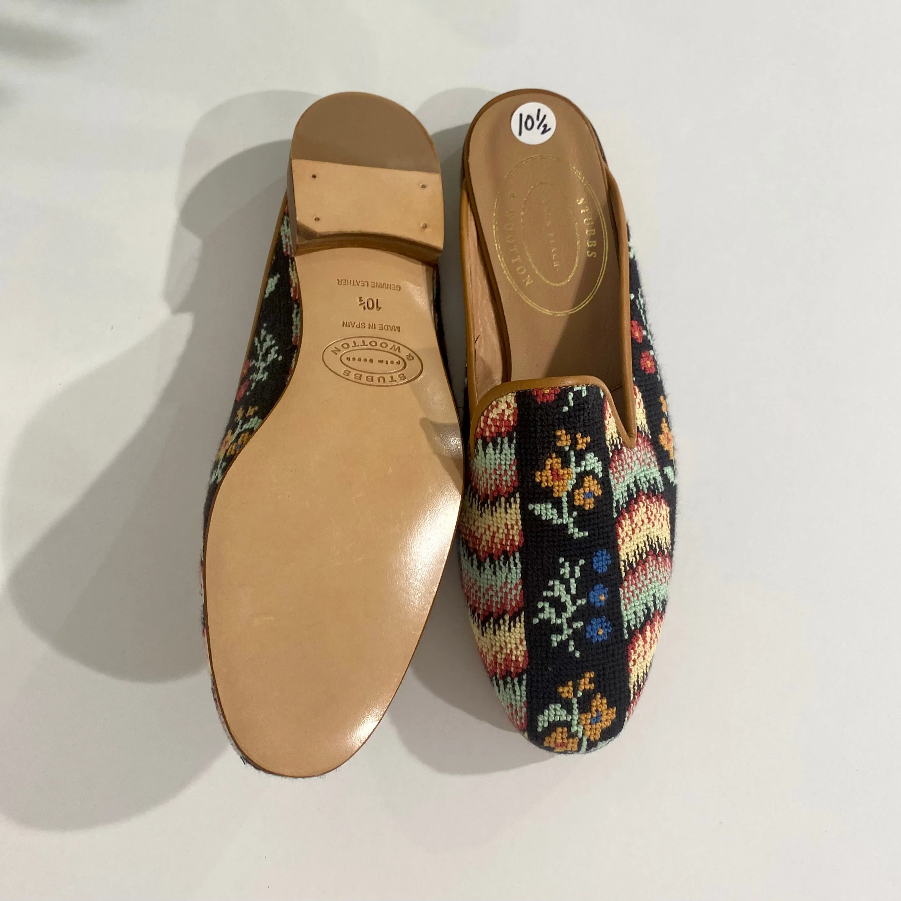 Stubbs & Wootton Loafer Mules size 10.5