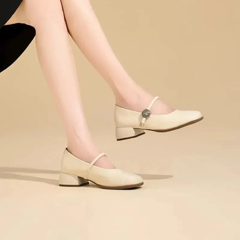 Tessa | Stylish Block Heel Pumps