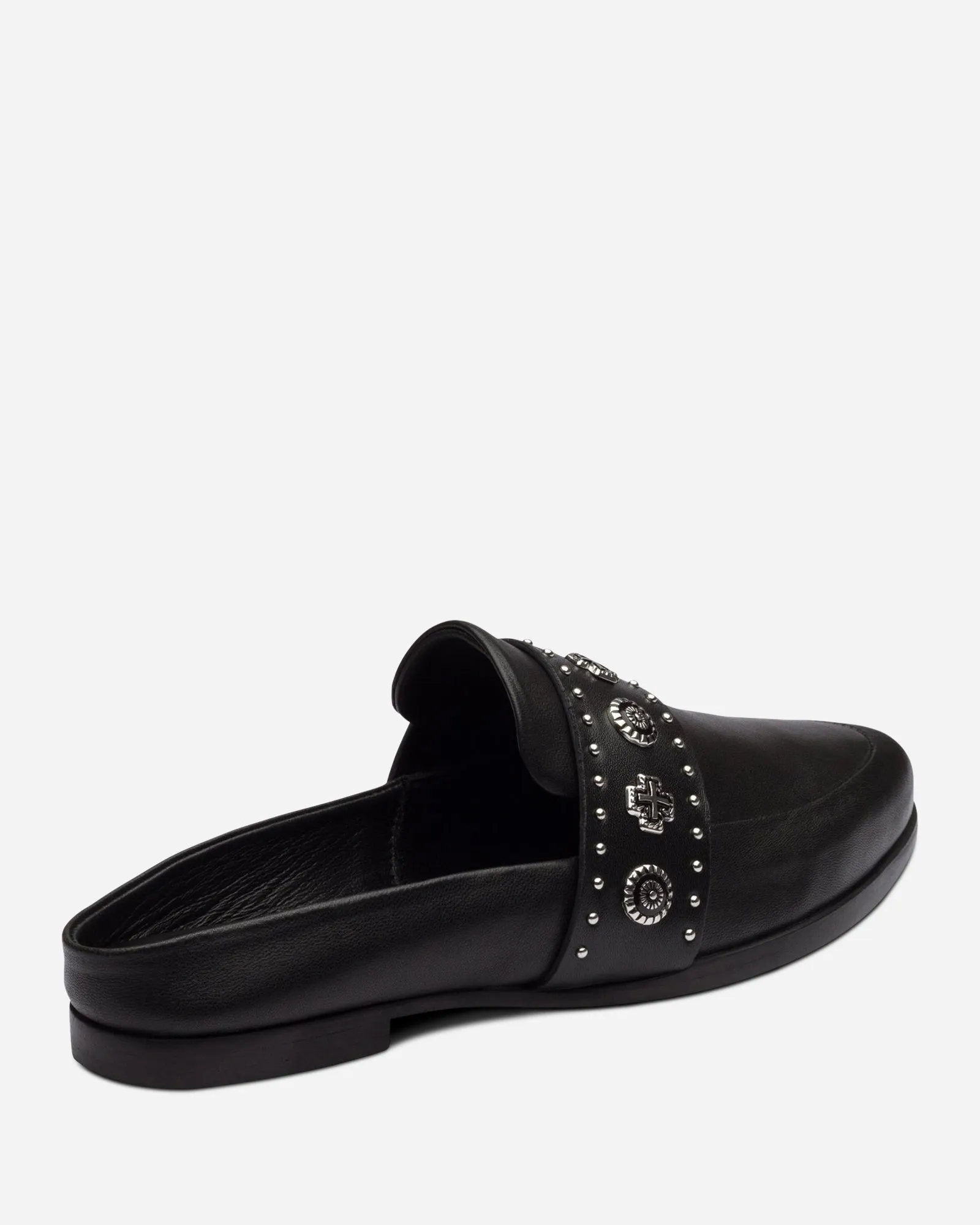 Tuesday Slide Black Western Silver