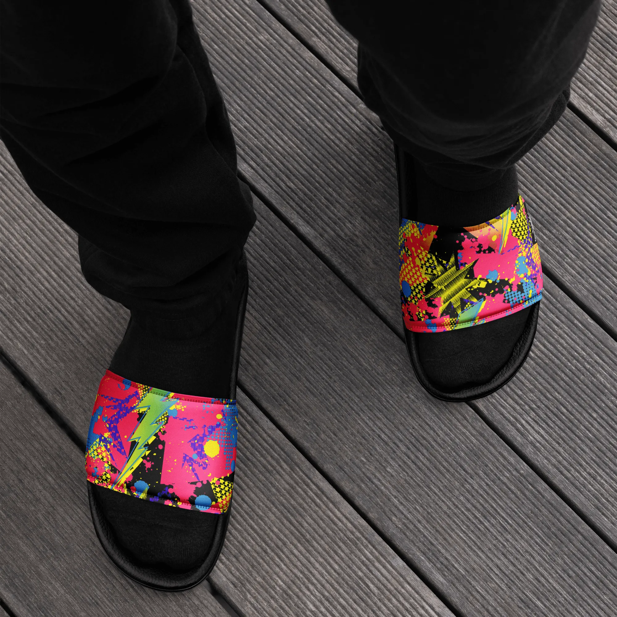 Wildly 80's Rad Mens slides