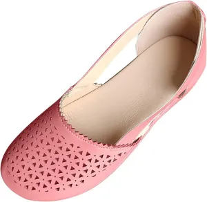 Womens Sandals Closed Toe Slip on Flats Hollow Orthopedic Soft Comfortable Summer Round Toe Low Heels Arch Support Outdoor Walking Fashion Shoes Side Empty Sandals